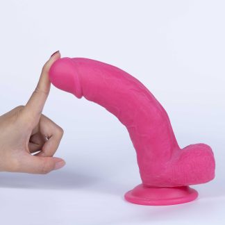 Get Lucky Real Skin Mr. Pink 7.5" Dual Layer Dildo