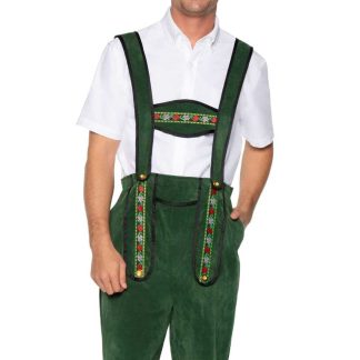 Men's Beerfest Lederhosen Oktoberfest Costume - X-Large - Green