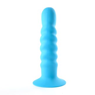 Kendall Silicone Dong Swirled Satin Finish - Neon Blue