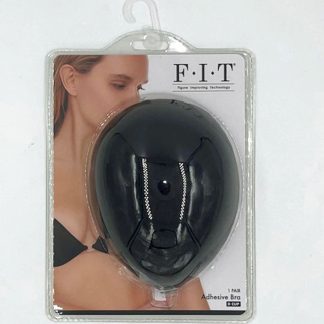 Cloth Adhesive Bra - Cup D - Black