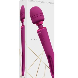 Kiku - Double Wand With G-Spot Flapping - Pink