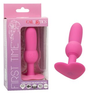 First Time Vibrating Beaded Probe - Pink