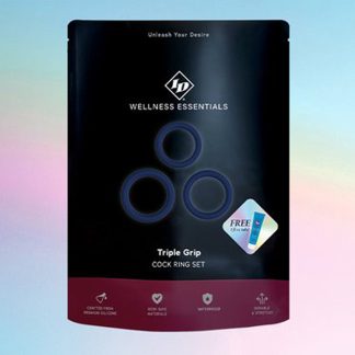 Tripple Grip Cock Ring Set - Blue
