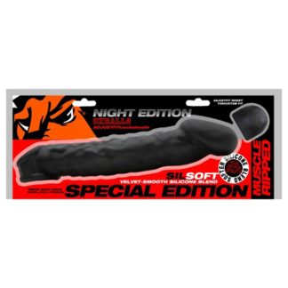 Muscle Ripped Slim Veiny Cocksheath - Night Black