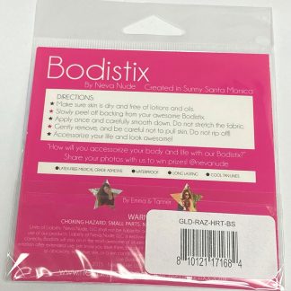 Razzle Dazzle Crystal Jewel Sparkle I Heart U Body Stickers 6 Pk - Gold