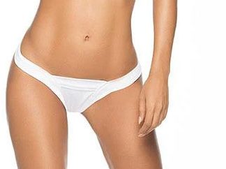 Low Back v Strap Shiny Thong - Small/medium - White