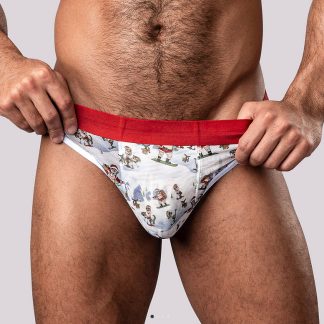 Christmas Thong Sheer Thong - Large/xl