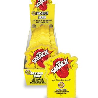 Smack Lickable Massage Oil, 3ml Pouch Display 36pc - Passion Fruit