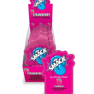 Smack Lickable Massage Oil, 3ml Pouch Display 36pc - Strawberry
