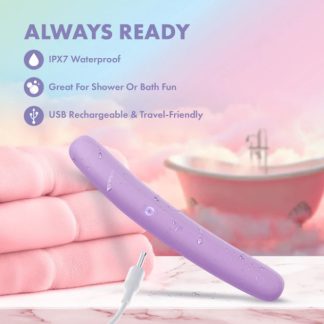 Play With Me Silicone Double Ended Vibrator - Purple