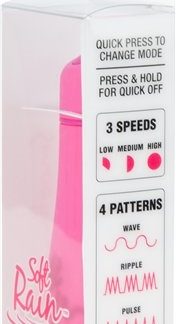 Soft Rain Power Bullet 3 Inch Breeze Coated 7 Function - Pink