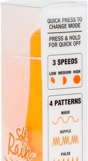 Soft Rain Power Bullet 3 Inch Breeze Coated 7 Function - Orange