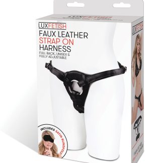 Patent Leather Strap-on Harness - Black