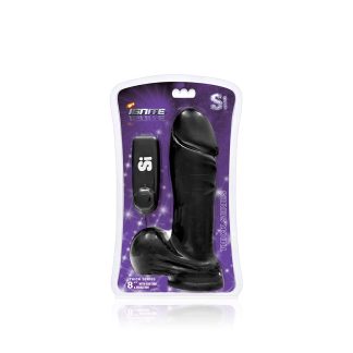 8" Thick Cock W/balls, Egg, & Suction - Black