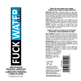 Fuck Water Clear 8.1oz Water Based Lubricant