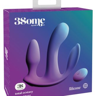 Threesome Total Ecstay Silicone Vibrator - Purple