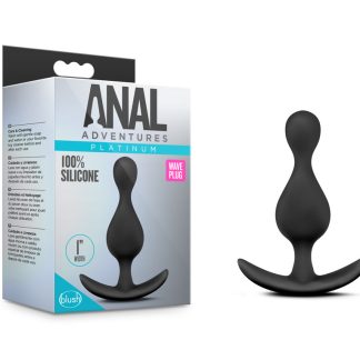 Anal Adventures - Platinum - Wave Plug - Black