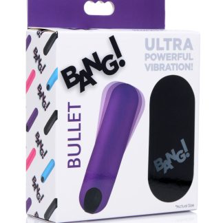 Bang Vibrating Bullet With Remote Control - Purple