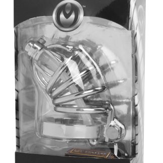 Stainless Steel Chastity Cage With Silicone Urethral Plug