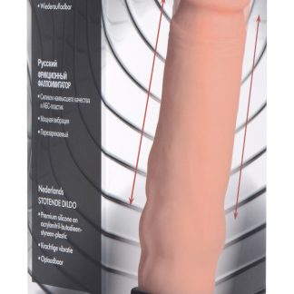 8x Auto Pounder Vibrating and Thrusting Dildo With Handle - Flesh