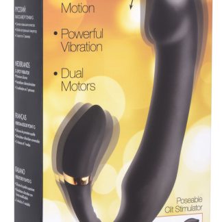 10x Pleasure Pose Come Hither Silicone Vibe With Poseable Clit Stim