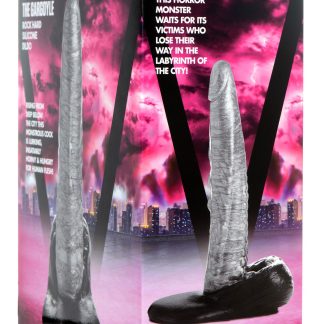 The Gargoyle Rock Hard Silicone Dildo - Silver