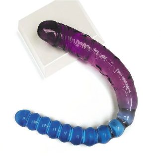 Shade - 17 Inch Double Dong - Violet and Blue