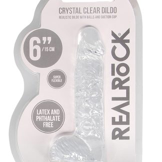 6 Inch Realistic Dildo With Balls - Translucent