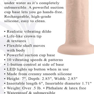 6 Inch Girthy Vibrating Dong - Light