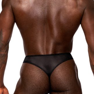 Sassy Lace - Open Ring Thong - Small/medium - Black