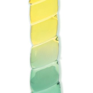 Shades, 7.5" Swirl Jelly Tpr Gradient Dong - Yellow and Mint