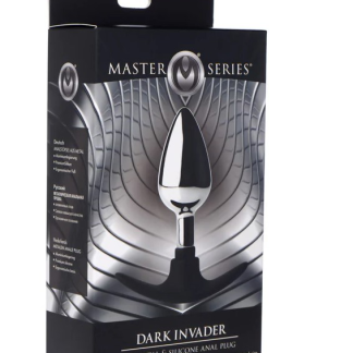 Dark Invader Metal and Silicone Anal Plug - Medium -