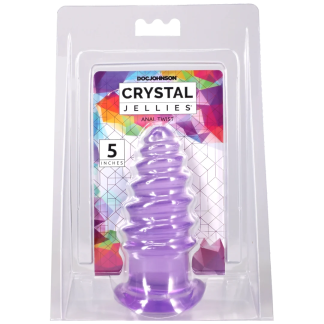 Crystal Jellies - Anal Twist - 5 Inch Purple