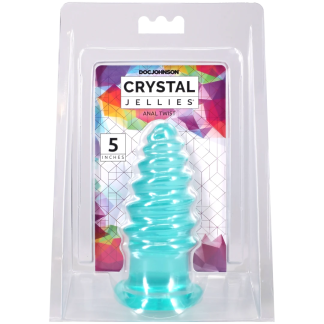 Crystal Jellies - Anal Twist - 5 Inch Teal