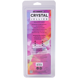Crystal Jellies - Realistic Cock - 7 Inch Purple